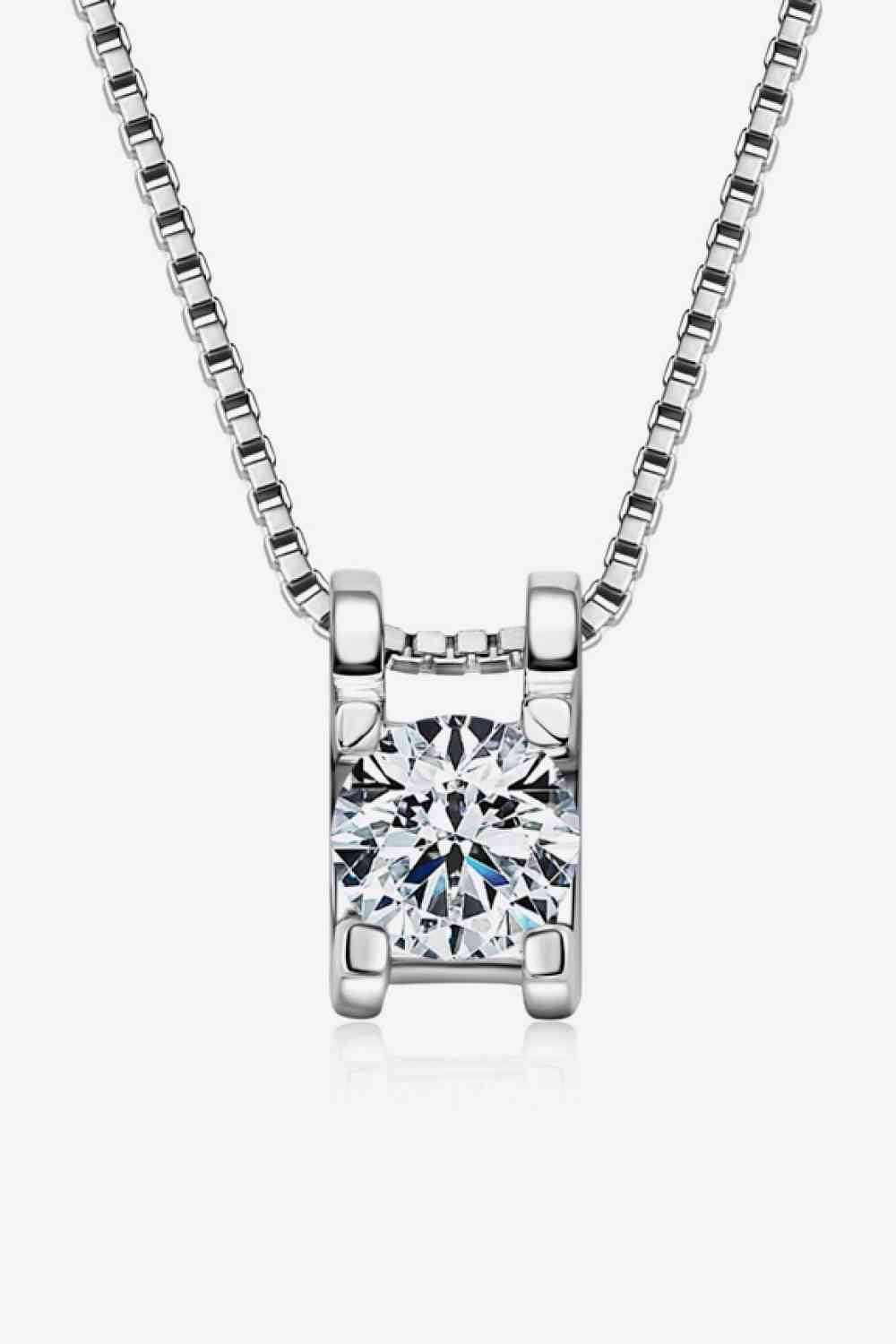 Moissanite 925 Sterling Silver Necklace - Necklace - Wild Willows Boutique - Massapequa, NY, affordable and fashionable clothing for women of all ages. Bottoms, tops, dresses, intimates, outerwear, sweater, shoes, accessories, jewelry, active wear, and more // Wild Willow Boutique.