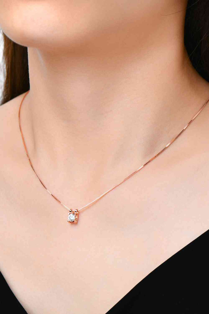 Moissanite 925 Sterling Silver Necklace - Necklace - Wild Willows Boutique - Massapequa, NY, affordable and fashionable clothing for women of all ages. Bottoms, tops, dresses, intimates, outerwear, sweater, shoes, accessories, jewelry, active wear, and more // Wild Willow Boutique.