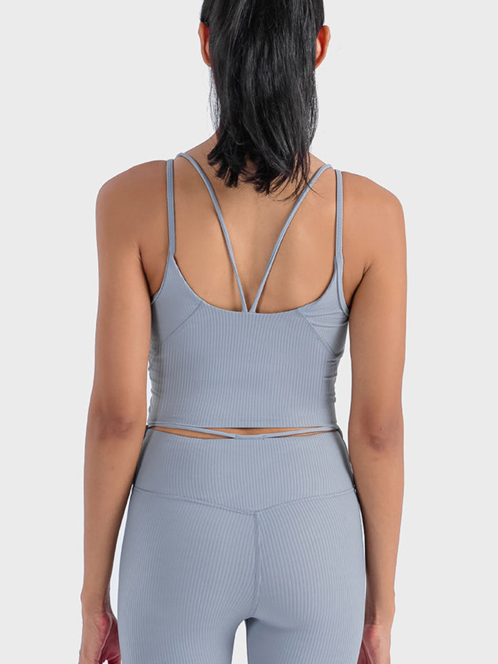 Double Strap Ribbed Sports Cami - sports Bra - Wild Willows Boutique - Massapequa, NY, affordable and fashionable clothing for women of all ages. Bottoms, tops, dresses, intimates, outerwear, sweater, shoes, accessories, jewelry, active wear, and more // Wild Willow Boutique.