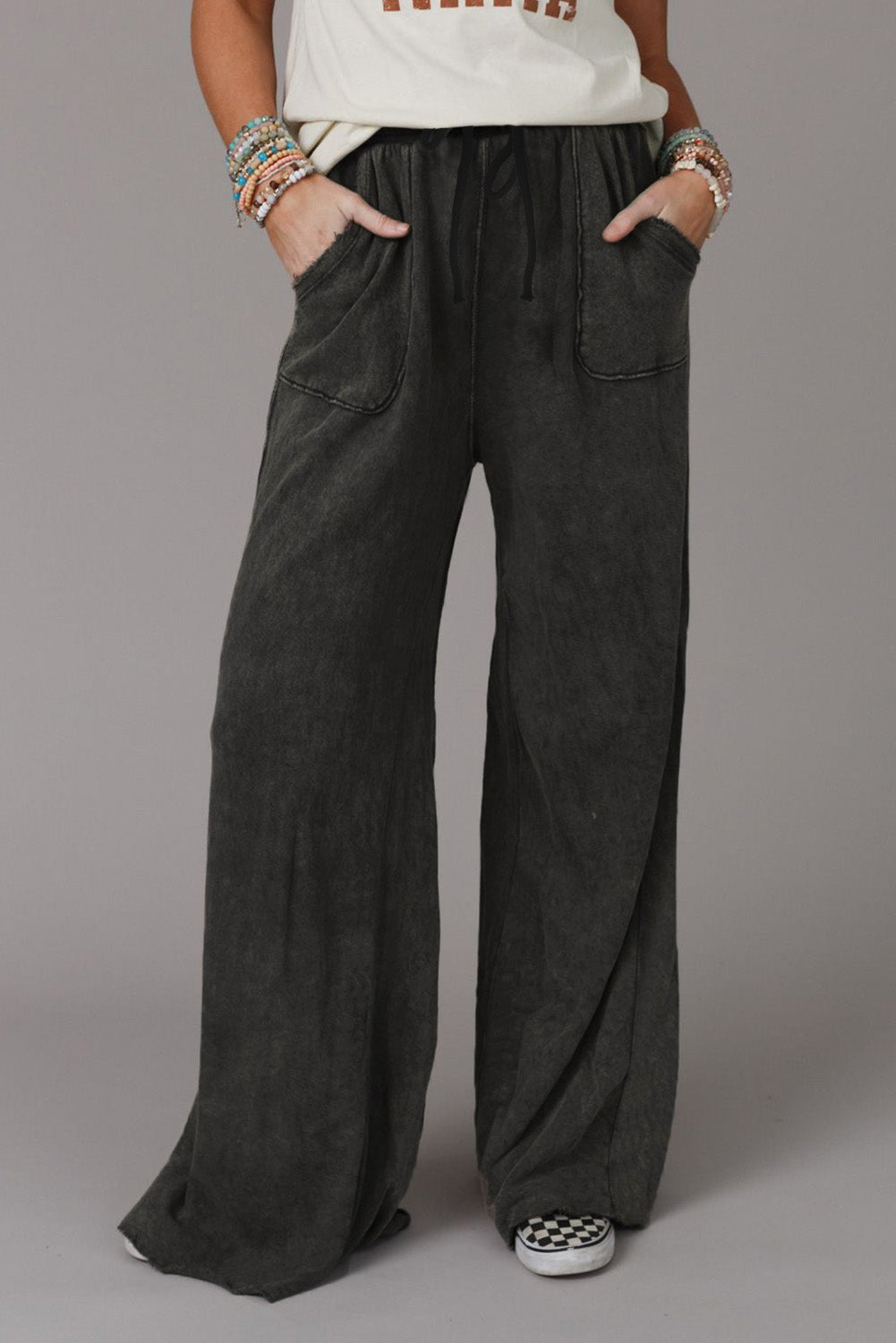 Wide Leg Pocketed Pants - Pants - Wild Willows Boutique - Massapequa, NY, affordable and fashionable clothing for women of all ages. Bottoms, tops, dresses, intimates, outerwear, sweater, shoes, accessories, jewelry, active wear, and more // Wild Willow Boutique.