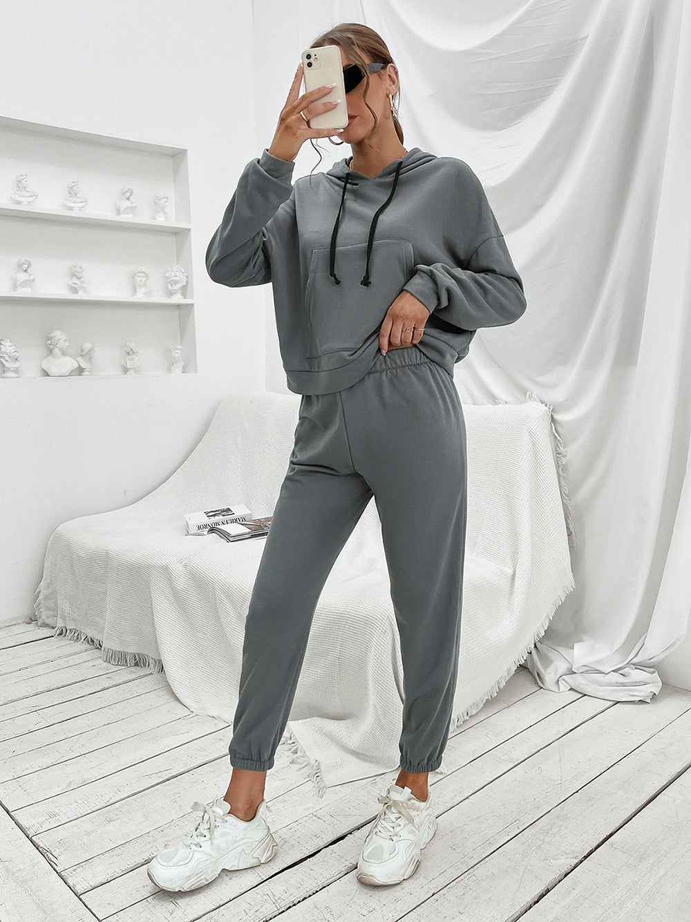 Sports Hoodie and Joggers Set - 2 piece set - Wild Willows Boutique - Massapequa, NY, affordable and fashionable clothing for women of all ages. Bottoms, tops, dresses, intimates, outerwear, sweater, shoes, accessories, jewelry, active wear, and more // Wild Willow Boutique.