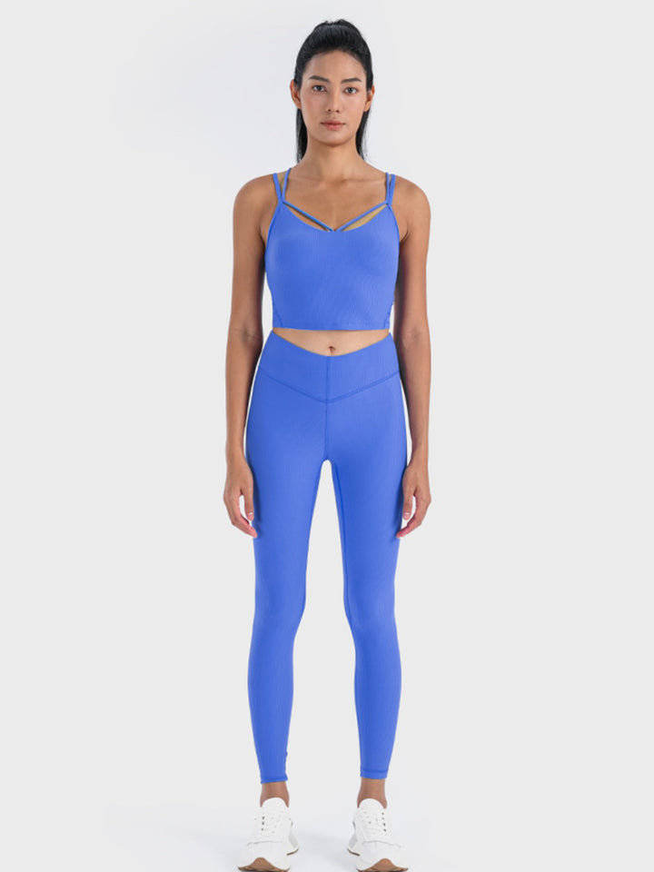 Double Strap Ribbed Sports Cami - sports Bra - Wild Willows Boutique - Massapequa, NY, affordable and fashionable clothing for women of all ages. Bottoms, tops, dresses, intimates, outerwear, sweater, shoes, accessories, jewelry, active wear, and more // Wild Willow Boutique.